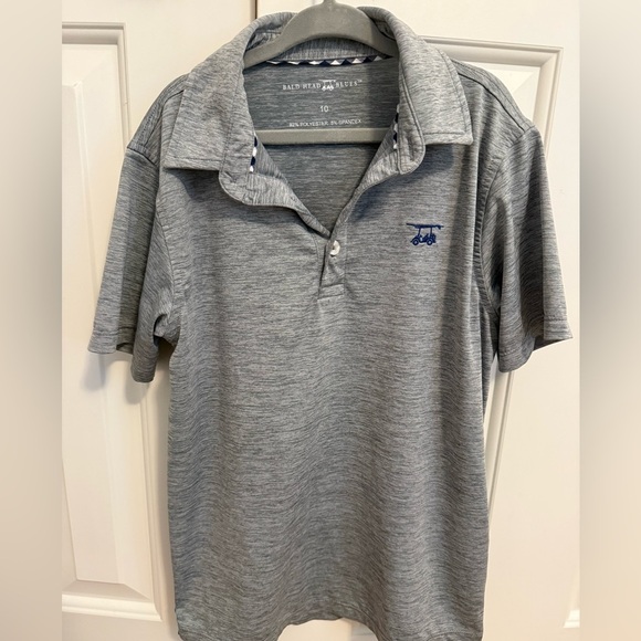 Bald Head Blues Boys Grey Golf Polo size 10 - Picture 2 of 8